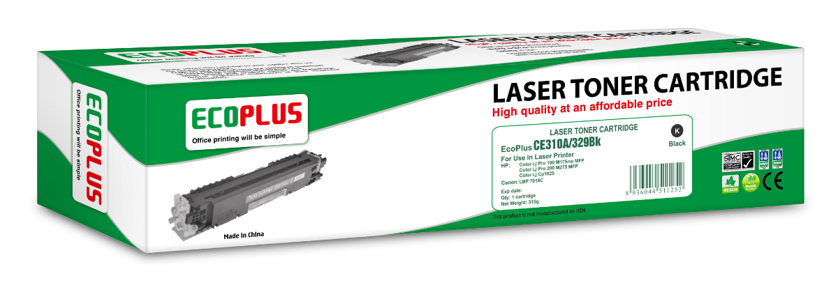 Mực in laser màu đen EcoPlus CE310A/329Bk