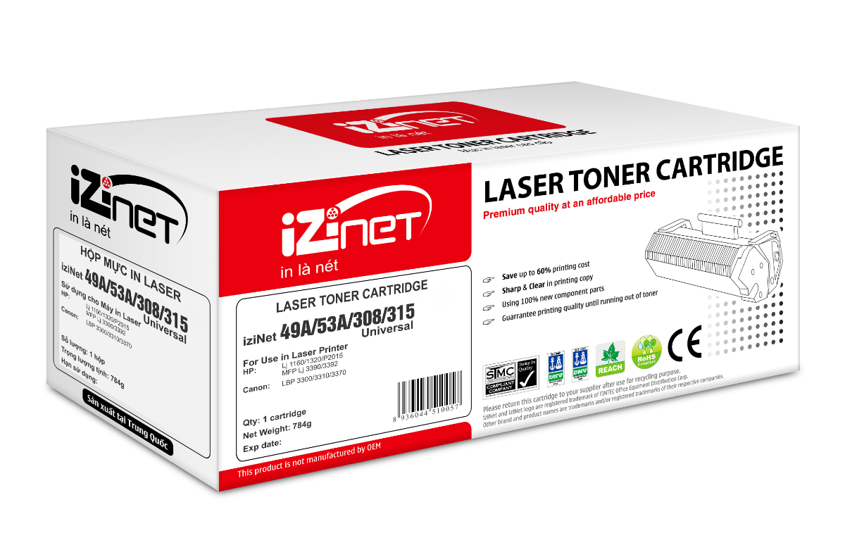 Mực in laser iziNet 49A/53A/308/315 Universal